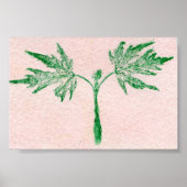 Leaf Natuur Print Mini-Poster (Voorkant)
