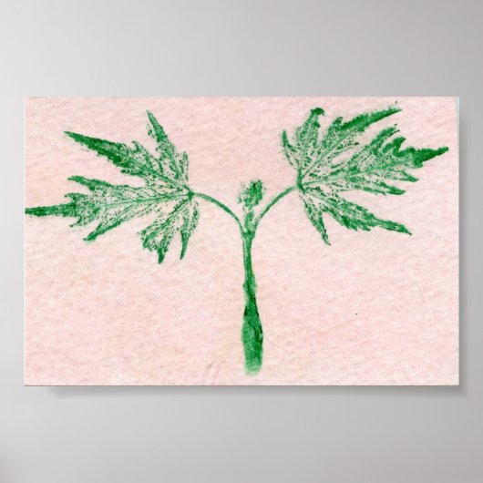 Leaf Natuur Print Mini-Poster (Voorkant)