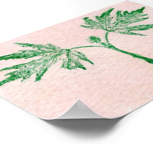 Leaf Natuur Print Mini-Poster (Hoek)