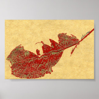 Leaf Natuur Print Mini-Poster