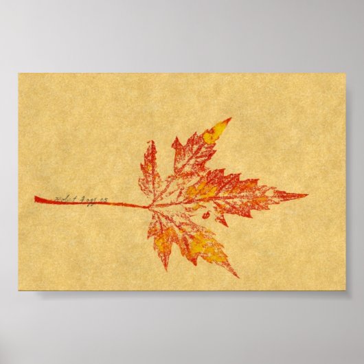Leaf Natuur Print Mini-Poster (Voorkant)