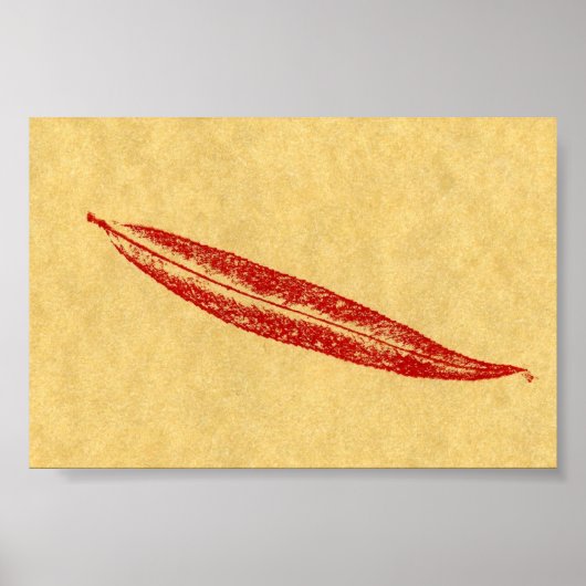 Leaf Natuur Print Mini-Poster (Voorkant)