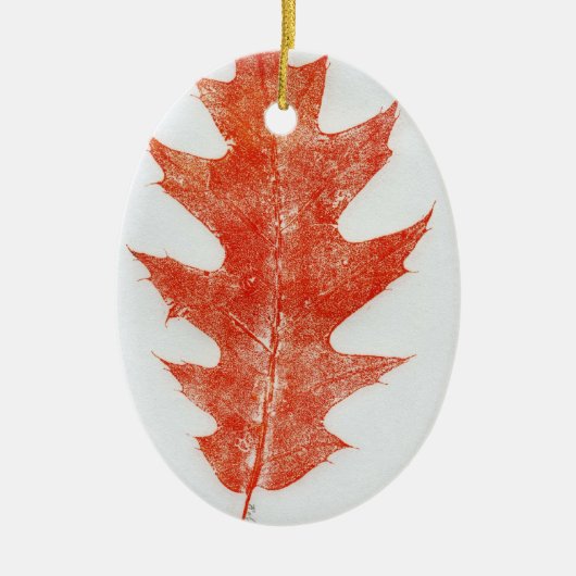 Leaf Natuur Print Ornament (Voorkant)