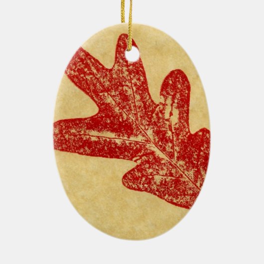 Leaf Natuur Print Ornament (Achterkant)