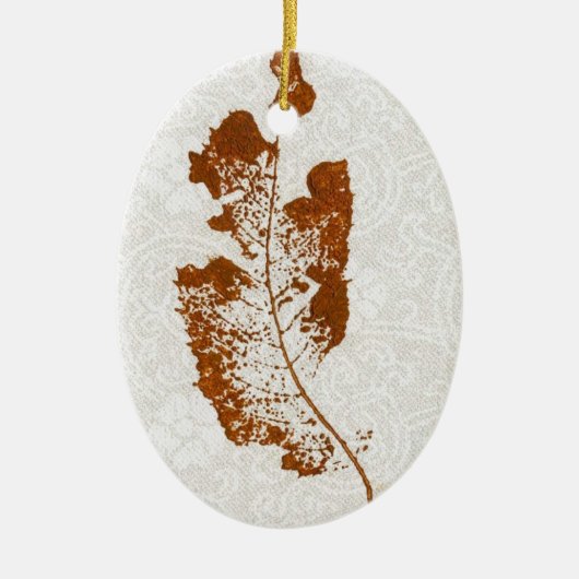 Leaf Natuur Print Ornament (Voorkant)