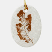 Leaf Natuur Print Ornament (Achterkant)