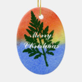 Leaf Natuur Print Ornament (Achterkant)