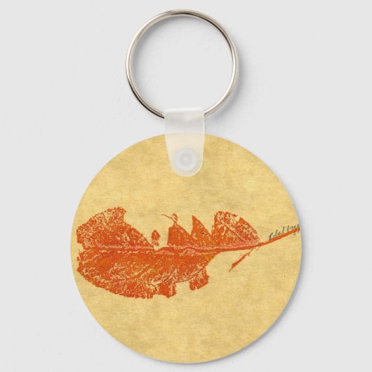 Leaf Natuur Print Sleutelhanger (Voorkant)