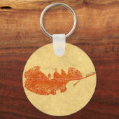 Leaf Natuur Print Sleutelhanger (Voorkant)