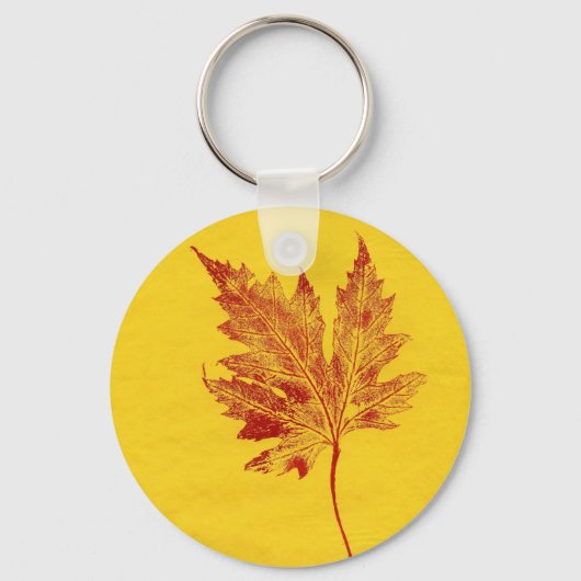Leaf Natuur Print Sleutelhanger (Voorkant)