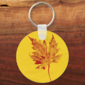Leaf Natuur Print Sleutelhanger (Voorkant)