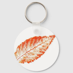 Leaf Natuur Print Sleutelhanger