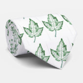 Leaf Natuur Print Stropdas (Opgerold)