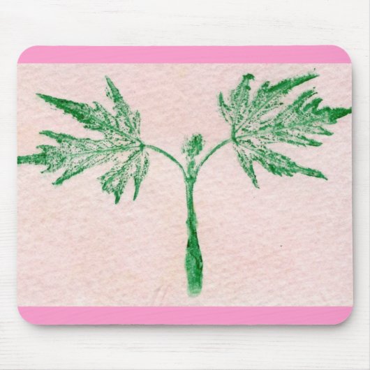 Leaf Natuur Prints Mousepad Muismat (Voorkant)
