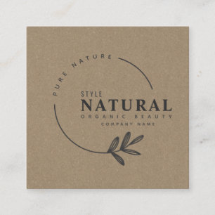 Leaf Organic Beauty Square Visitekaartje