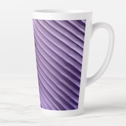 Leaf Paars Diagonal Latte Mok (Rechts)