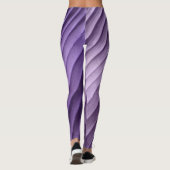 Leaf Paars Diagonal Leggings (Achterkant)