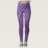 Leaf Paars Diagonal Leggings (Voorkant)