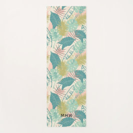 Leaf Patroon aangepaste monogram yoga mat