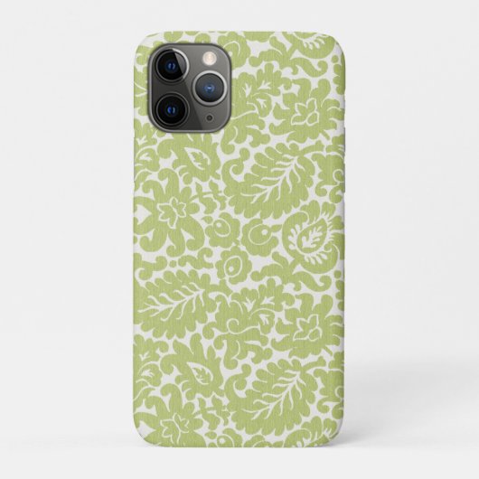 Leaf-patroon met groene draagtas Case-Mate iPhone case (Achterkant)