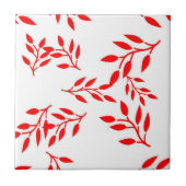 Leaf Pattered Ceramic Tile Tegeltje (Voorkant)