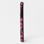 Leaf Pattern 02 - Deep Pink op Black Case-Mate iPhone Case (Achterkant/links)