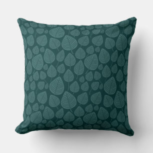 Leaf Pattern 02 - Moss Green op Dk Moss Green Kussen