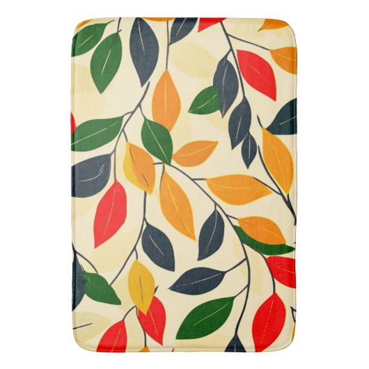 Leaf Pattern Badmat (Voorkant Verticaal)