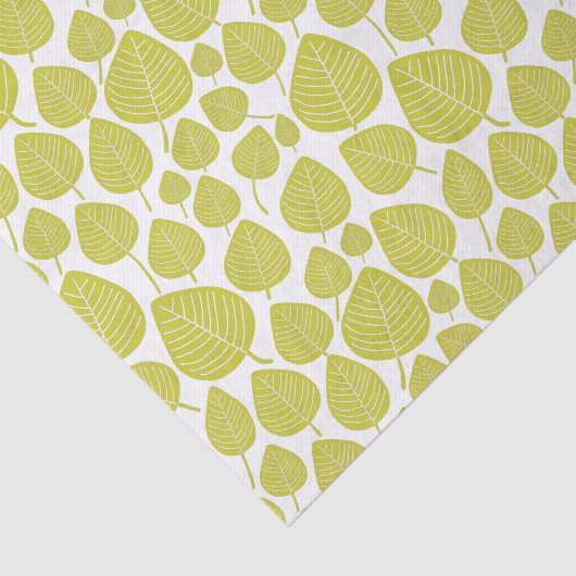 Leaf Pattern - Banana Green Tissuepapier (Detail)
