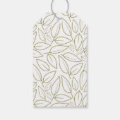Leaf Pattern Bedankt voor je bruiloft Gift Label Cadeaulabel (Achterkant)