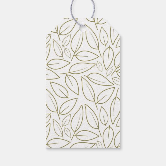 Leaf Pattern Bedankt voor je bruiloft Gift Label Cadeaulabel (Achterkant)