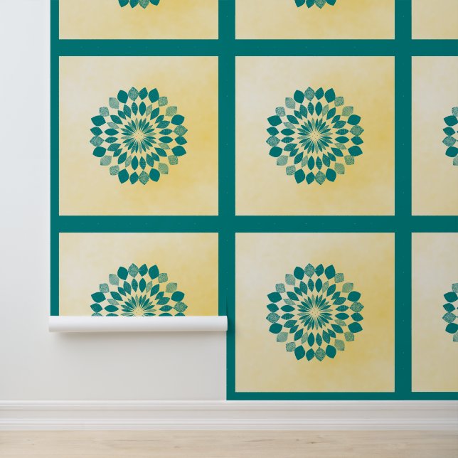 Leaf pattern behang (Applicatie)