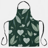 Leaf Pattern Botanical Boho Keuken Schort (Voorkant)