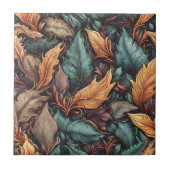 Leaf Pattern Ceramic Tegel Tegeltje (Voorkant)