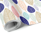 Leaf Pattern - Colors 01 Cadeaupapier (Rol Hoek)