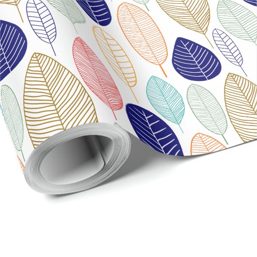 Leaf Pattern - Colors 01 Cadeaupapier (Rol Hoek)