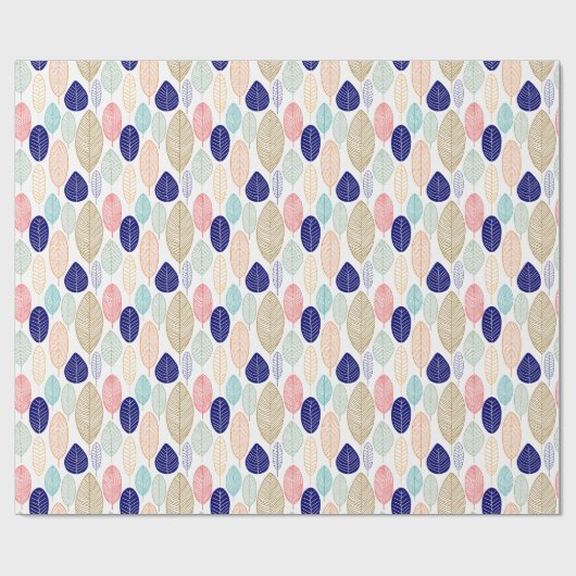Leaf Pattern - Colors 01 Cadeaupapier (Vlak)