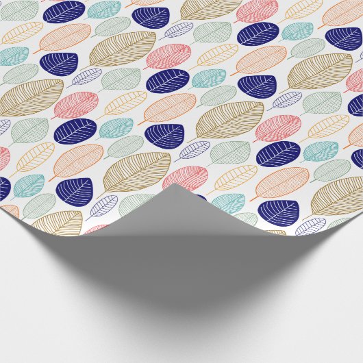 Leaf Pattern - Colors 01 Cadeaupapier (Hoek)