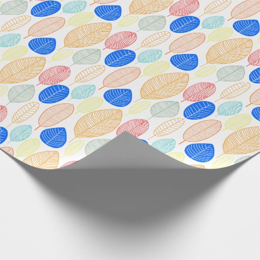 Leaf Pattern - Colors 02 Cadeaupapier (Hoek)