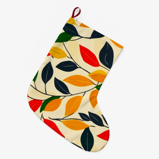 Leaf Pattern Grote Kerstsok (Voorkant (Hangend))