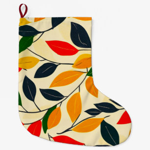Leaf Pattern Grote Kerstsok