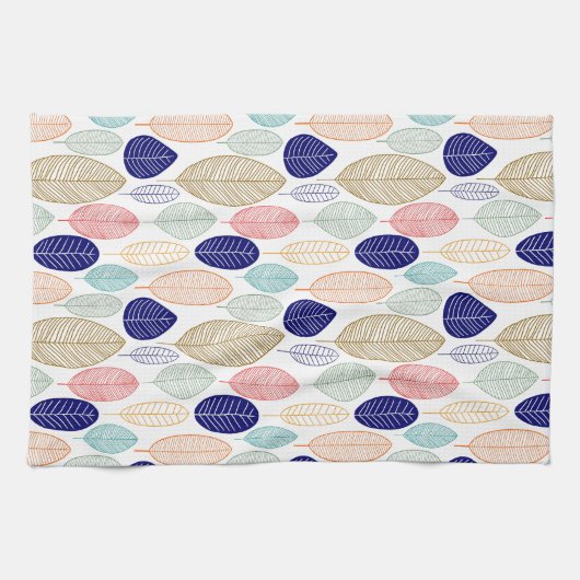 Leaf Pattern - Kleuren Theedoek (Horizontaal)