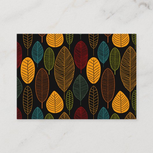 Leaf Pattern - Kleuren Visitekaartje (Voorkant)