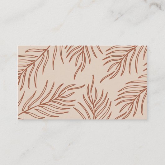 Leaf Pattern Logo Visitekaartje (Achterkant)