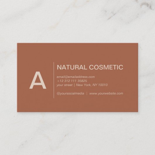 Leaf Pattern Logo Visitekaartje (Voorkant)