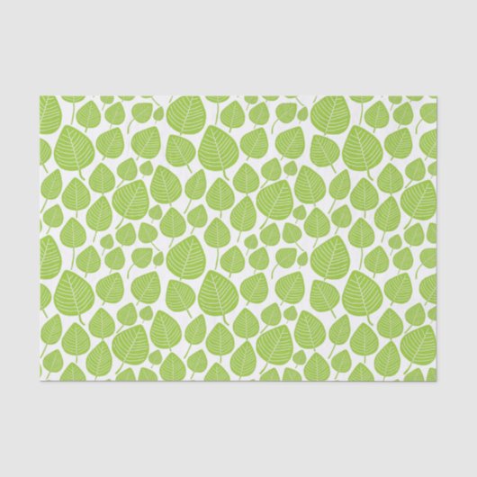 Leaf Pattern - Martian Green Tissuepapier (Voorkant)