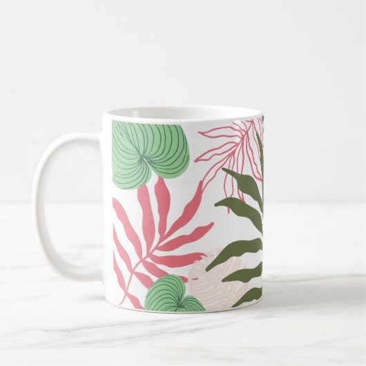 Leaf pattern mug koffiemok (Links)
