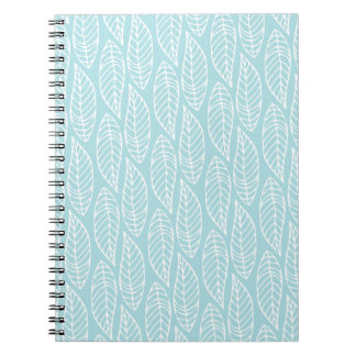 Leaf Pattern No.1 - Color Blue Notitieboek