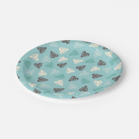 Leaf Pattern Papieren Bordje (Gekanteld)