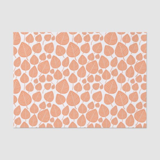 Leaf Pattern — Peach Tissuepapier (Voorkant)
